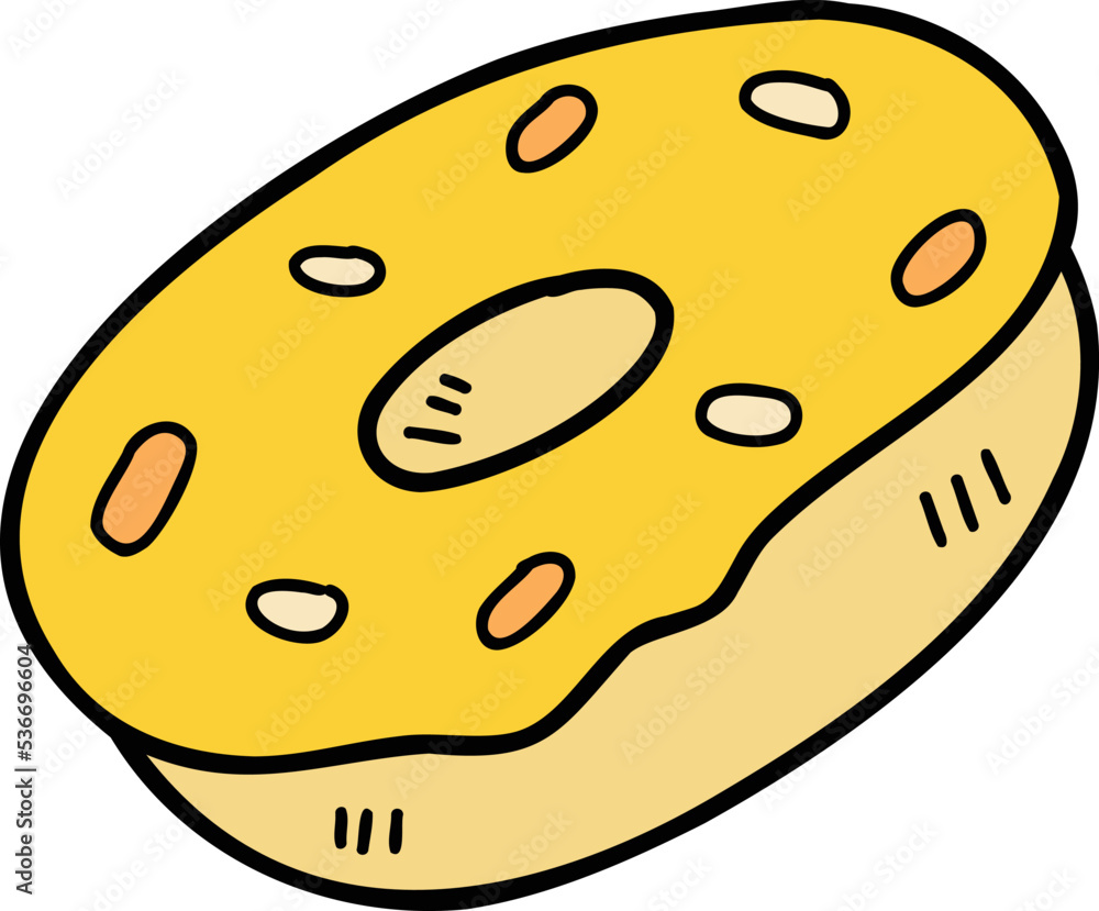 Fototapeta premium Hand Drawn yummy donuts illustration
