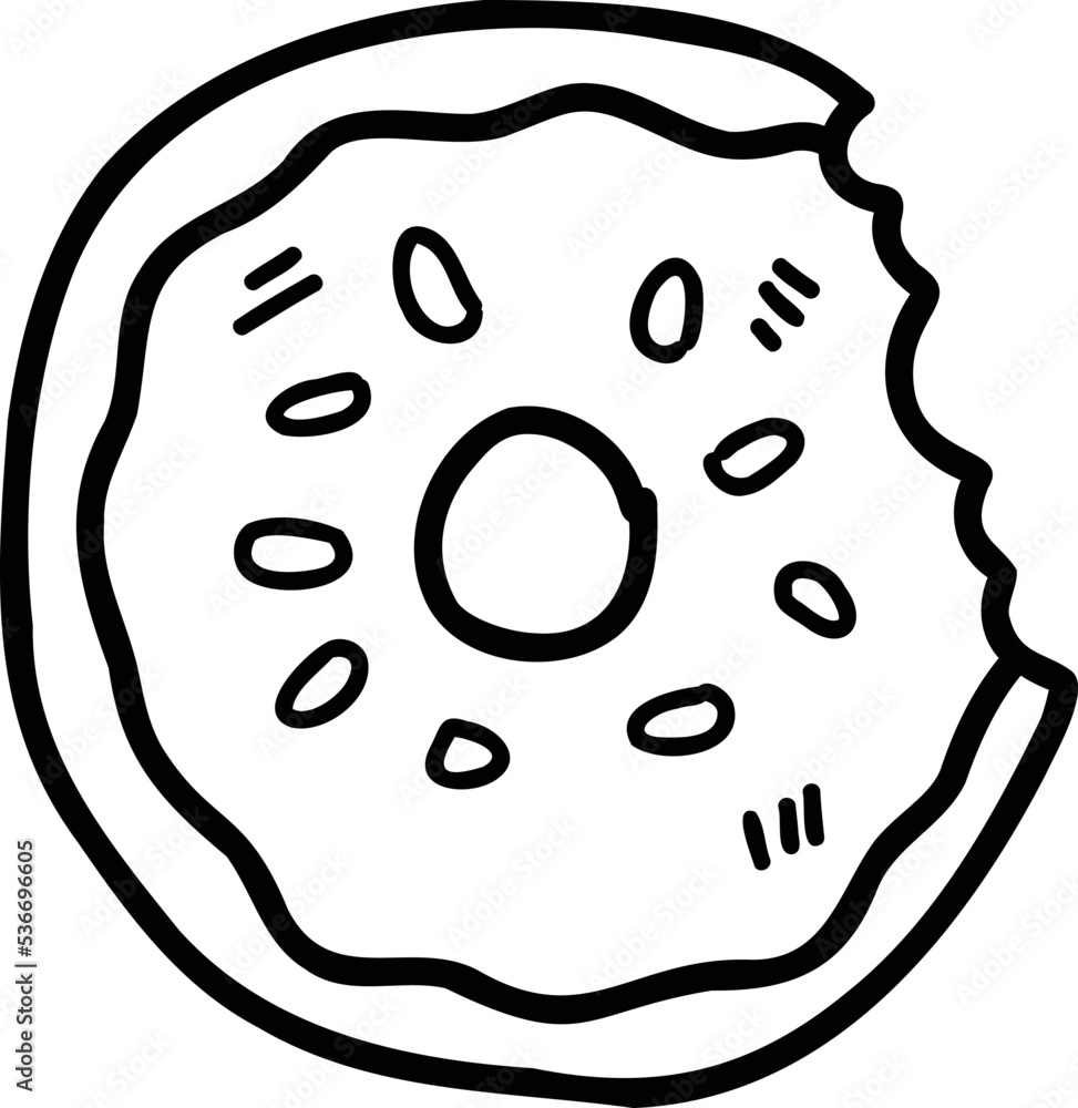 Fototapeta premium Hand Drawn yummy donuts illustration