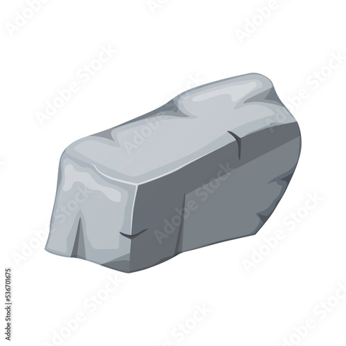Rock stone cartoon. Cobblestones of various shapes. Rocks and debris of the mountain.