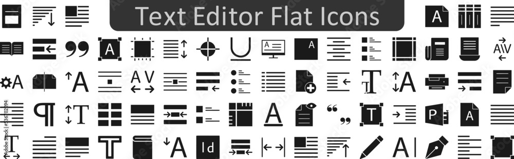 Text editor - Free edit tools icons