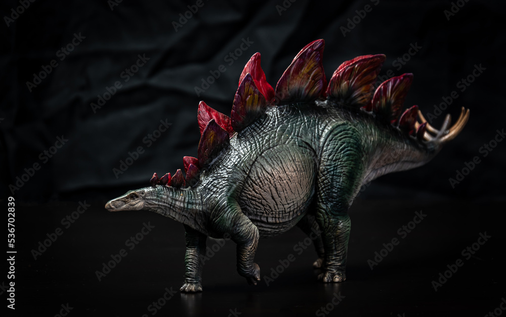 Obraz premium dinosaur , Stegosaurus in the dark