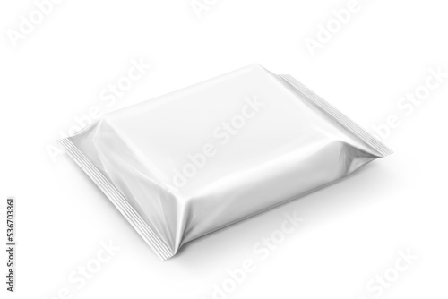 blank packaging paper wet wipes pouch for product design mock-up