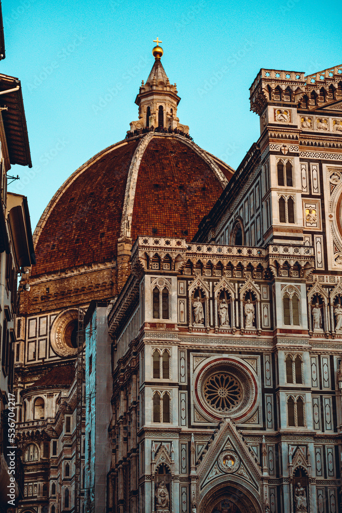 Florence Duomo, Italy. Santa Maria del Fiore cathedral (Basilica of Saint Mary of the Flower). City in the day