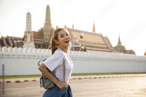 Young Asian Lady Backpacker