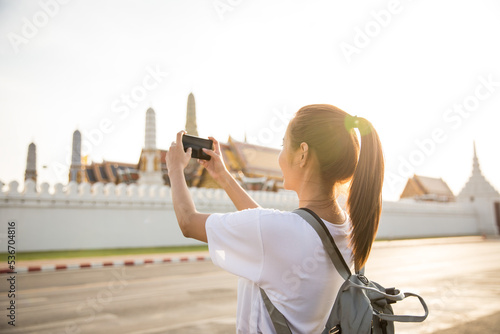 Young Asian Lady Backpacker