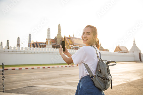 Young Asian Lady Backpacker