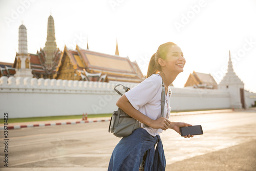 Young Asian Lady Backpacker