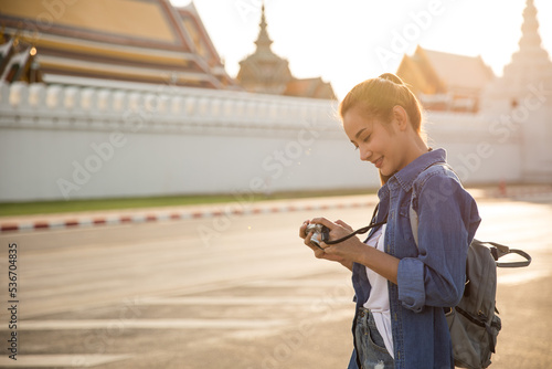 Young Asian Lady Backpacker
