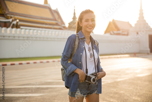 Young Asian Lady Backpacker