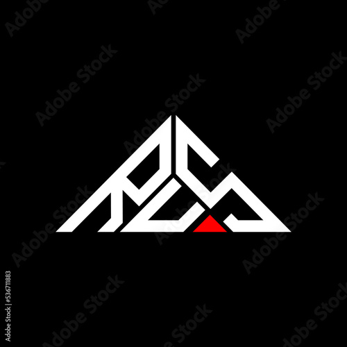 RUS letter logo creative design with vector graphic, RUS simple and modern logo in triangle shape.