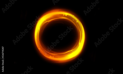 Light effect yellow circle shape