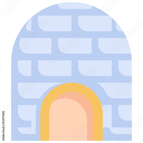 Eskimo house igloo icon