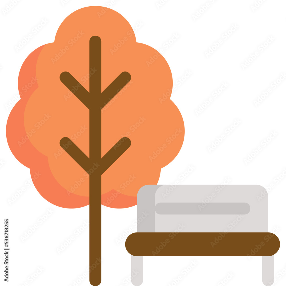Obraz premium tree seat park icon