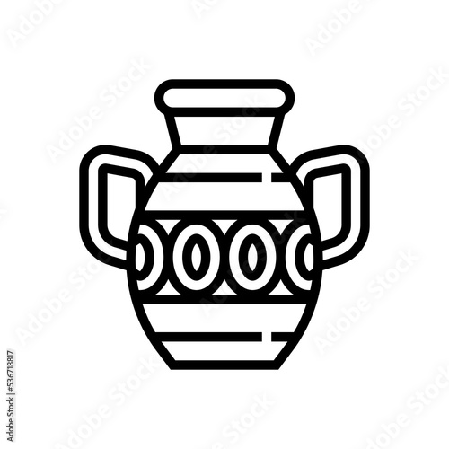 Art illustration symbol icon furniture logo household design sketch hand draw of vase urn