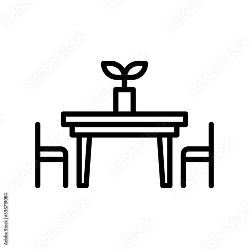 Art illustration symbol icon furniture logo household design sketch hand draw of dining table