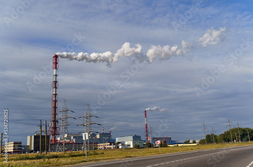 Waste pollution of the environment of a chemical enterprise.