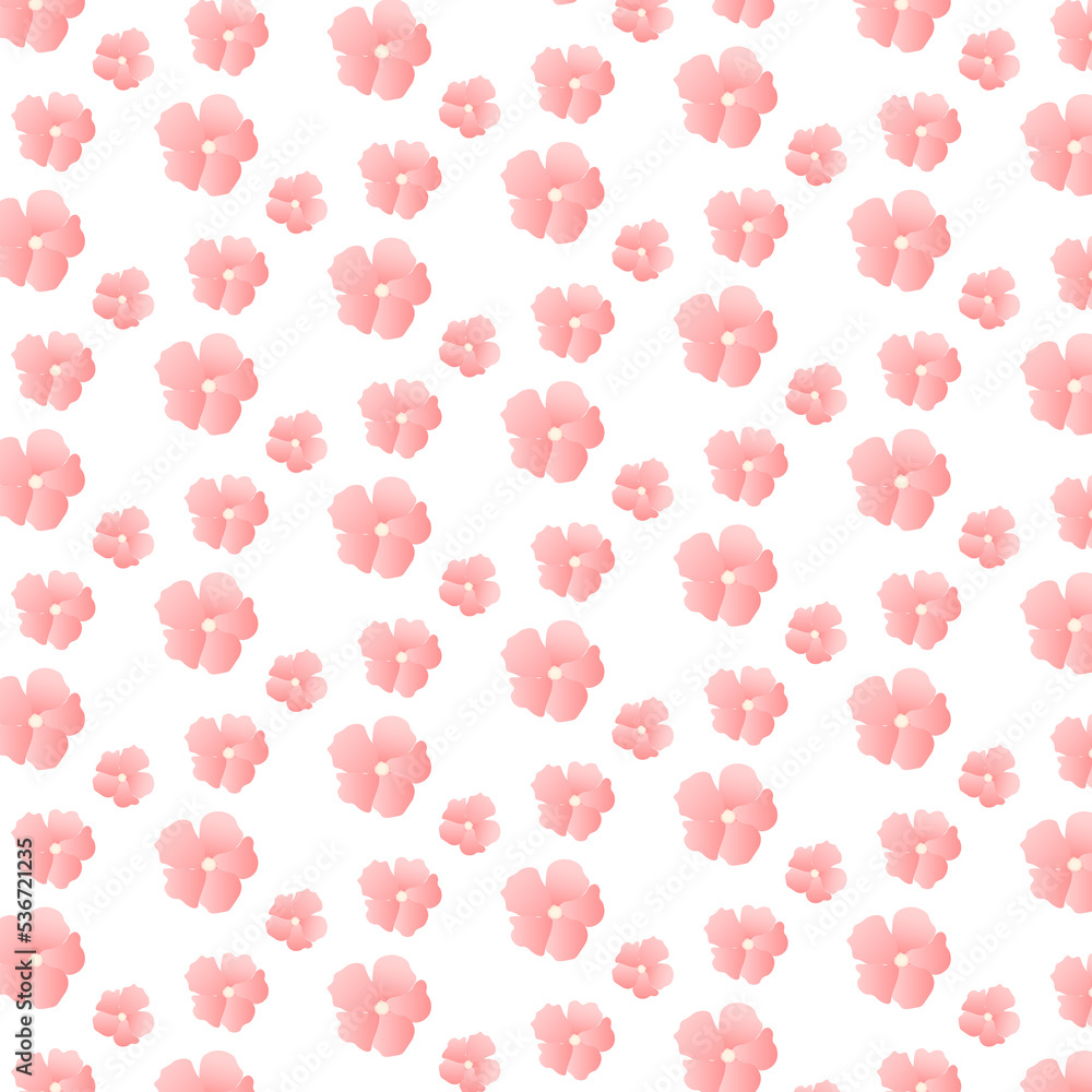 seamless pattern with pink flowers in the world