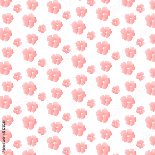 seamless pattern with pink flowers in the world