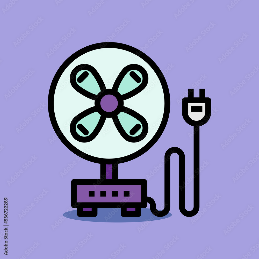Art illustration symbol icon furniture logo household design of electric fan Art illustration symbol icon furniture logo household design of electric fan