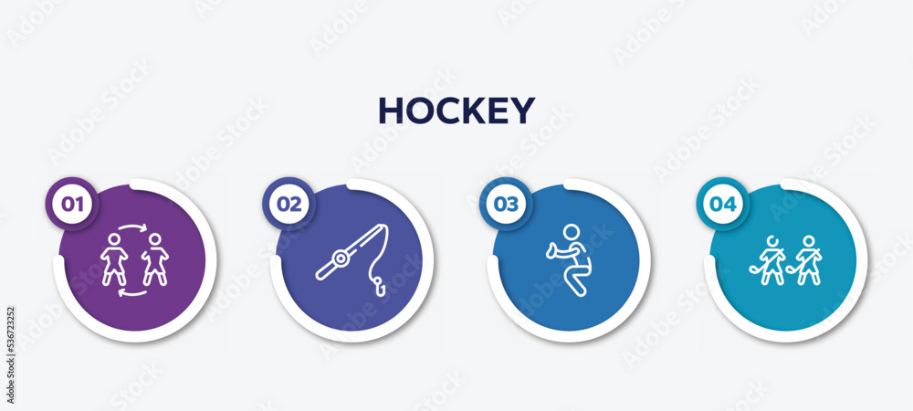 infographic element template with hockey outline icons such as substitute, fishing line, catcher, home team vector. infographic element template with hockey outline icons such as substitute, fishing line, catcher, home team vector.