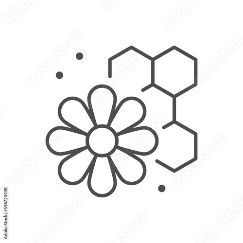 Flower honey line outline icon