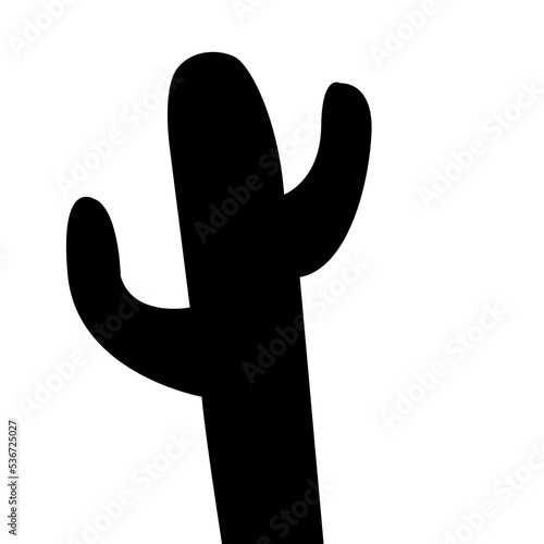 cactus silhouette cute cartoon photo