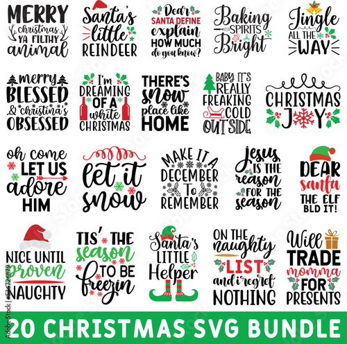20 christmas svg bundle