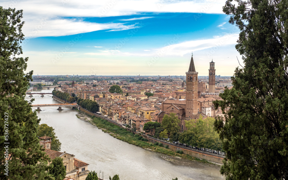 Verona - Etsch Fluss Panorama