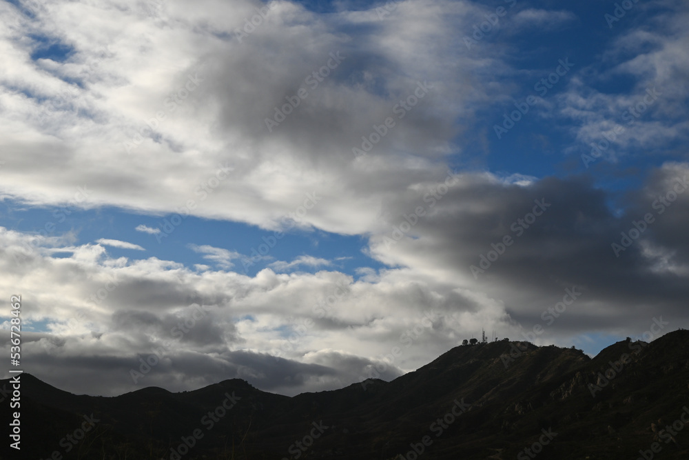 Clouds over Santa Monica Mountains in Malibu Clouds over Santa Monica Mountains in Malibu