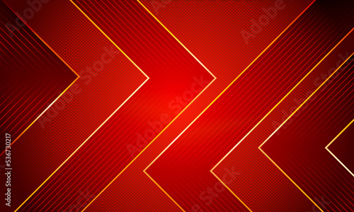 Luxury Maroon Red Background Geometric with Shiny Gold Highlights Arrow Line Abstract Elegant Vector