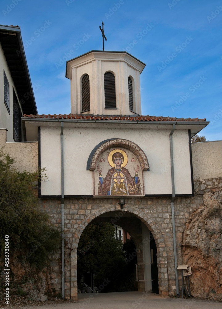 entrance to the Monastery Kalishta near the Macedonian city of Struga