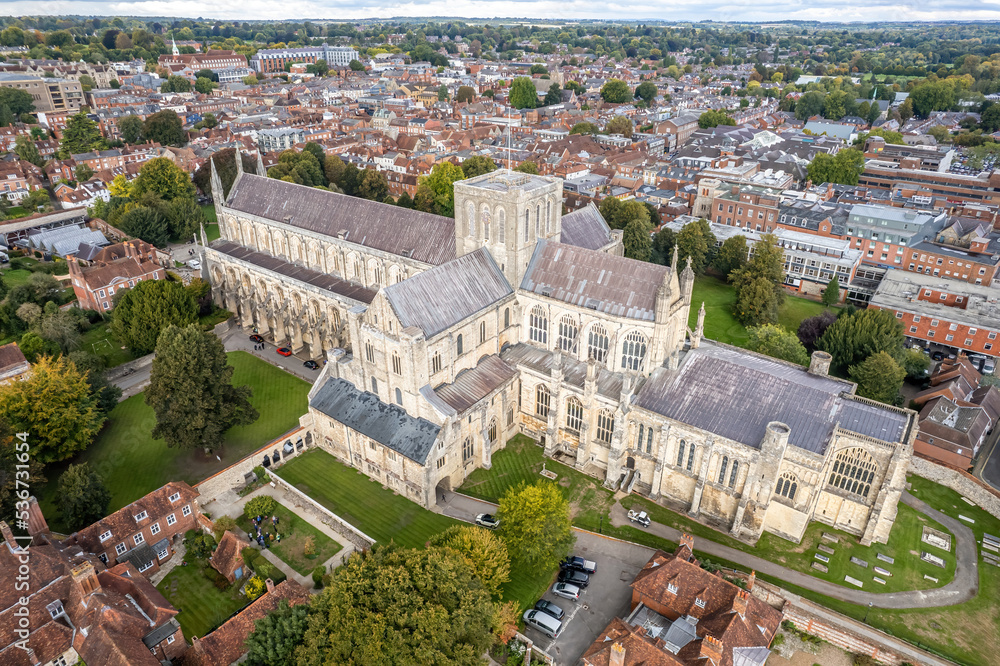 the-drone-aerial-view-of-winchester-cathedral-and-city-england-the