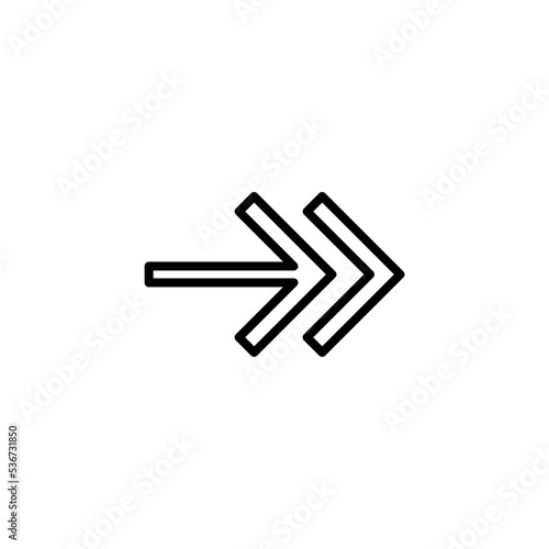 Arrow point line icon