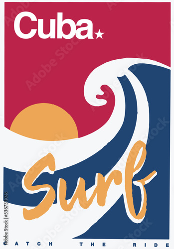 CUBA SURF GRAPHIC AND PRINT VECTOR