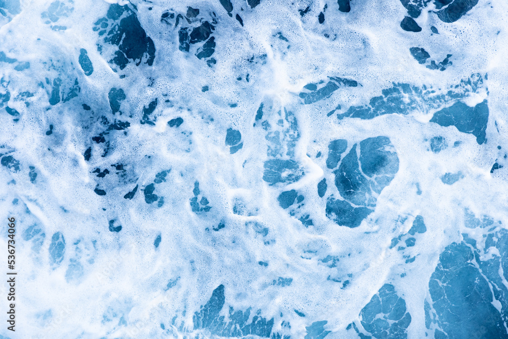 Obraz premium 荒れる海の波の飛沫素材