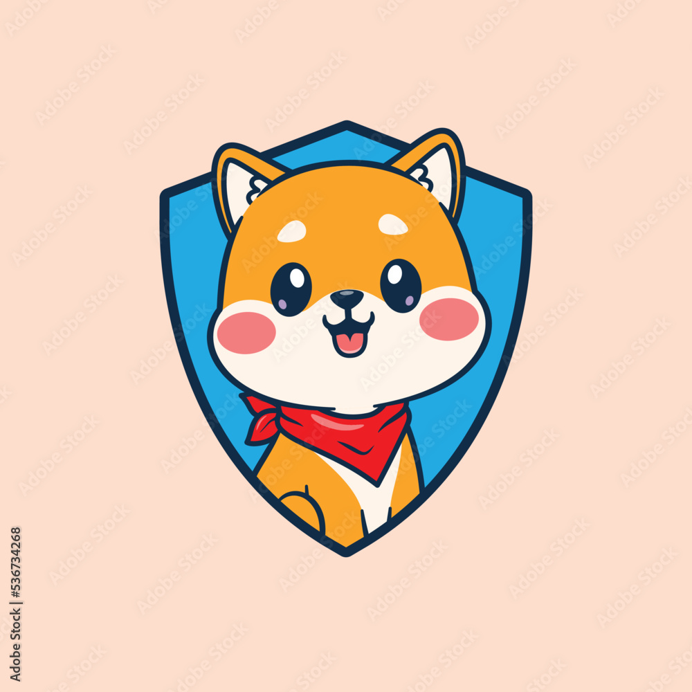 Cute dog logo symbol design illustration. Clean logo mark design. Illustration for personal or commercial business branding. Cute dog logo symbol design illustration. Clean logo mark design. Illustration for personal or commercial business branding.