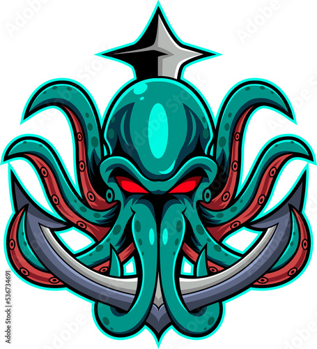 Kraken octopus esport mascot
