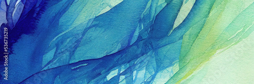 Watercolor abstract background, texture. Blue tones.