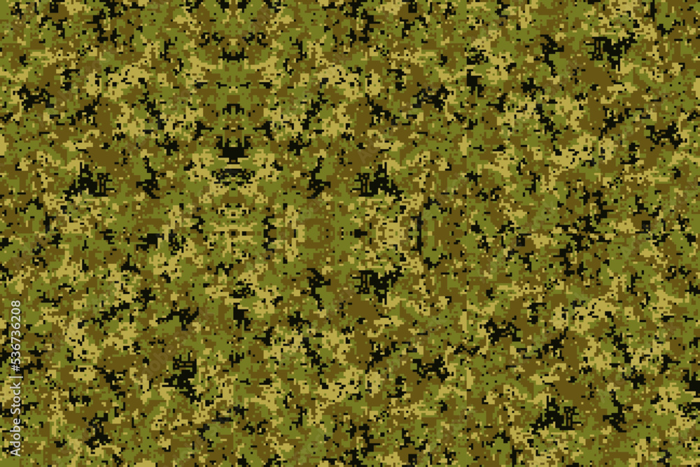 Pixel camouflage for a soldier army uniform. Modern camo fabric design. Digital military vector background. Pixel camouflage for a soldier army uniform. Modern camo fabric design. Digital military vector background.