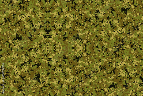Pixel camouflage for a soldier army uniform. Modern camo fabric design. Digital military vector background.