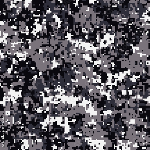 Pixel camouflage for a soldier army uniform. Modern camo fabric design. Digital military vector background.