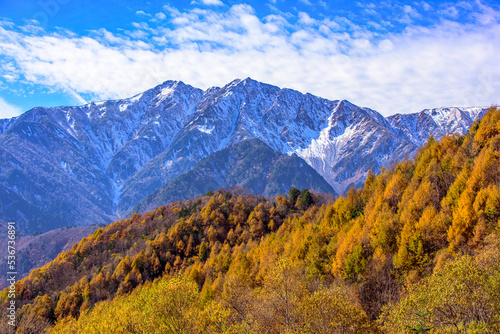 紅葉と爺ヶ岳