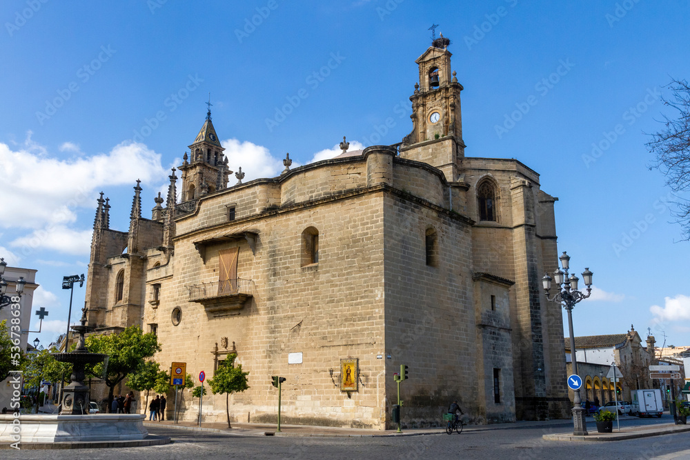 Fototapeta premium Church of Santiago in Jerez de la Frontera, Cadiz, Andalusia, Spain