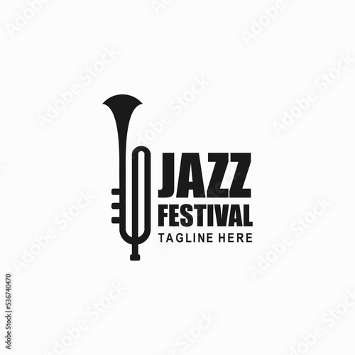 trumpet logo, jazz music festival logo