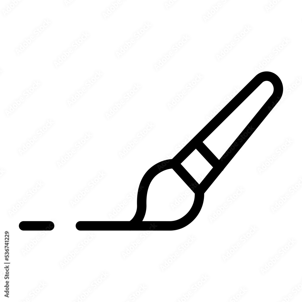 paint brush line icon paint brush line icon