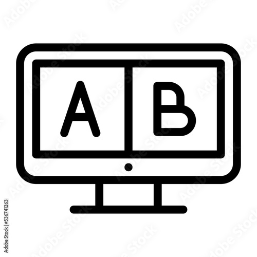ab testing line icon