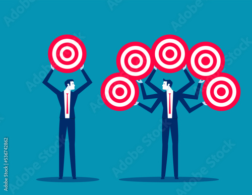Each person's different goals. Business successfully vector illustration