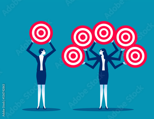 Each person's different goals. Business successfully vector illustration