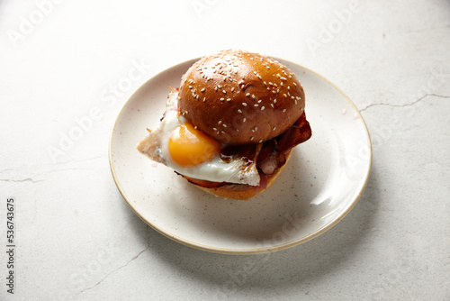 Bacon and egg roll photo