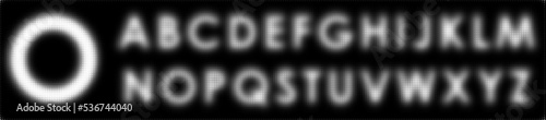 Alphabet blur design fonts. Typography font uppercase . and vector illustration